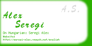 alex seregi business card